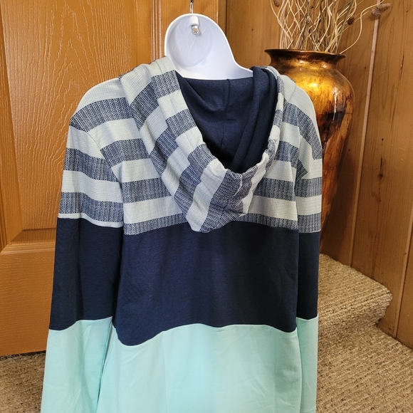 💜 New Color Block Drawstring Hoodie - Picture 6 of 7